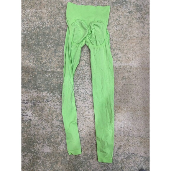 BO + Tee Blue Green High Waisted Leggings Size XS Seamless Scrunch Full Length - Picture 9 of 10